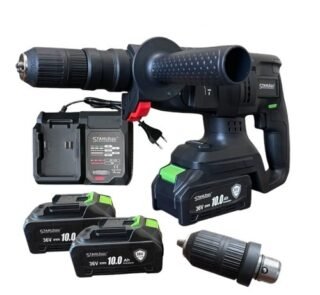 Акумулаторен безчетков перфоратор с 2 патронника 36V 10Ah StahlMayer Black XR - цена
